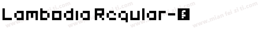 Lambodia Regular字体转换